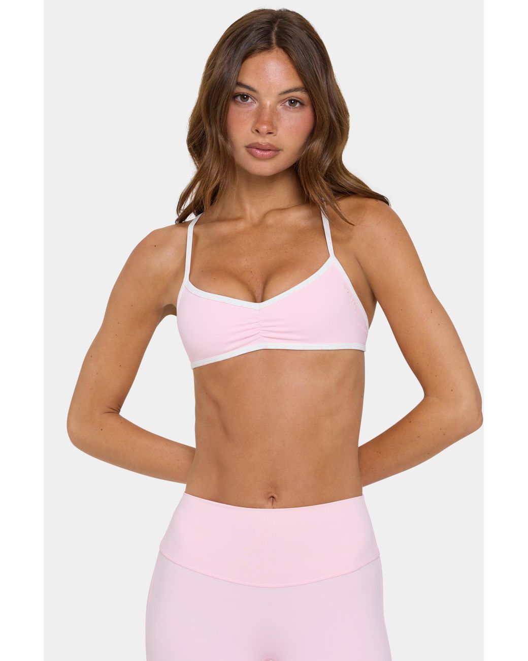 BO+TEE Pink Soft Active Low-Impact Sports Bra