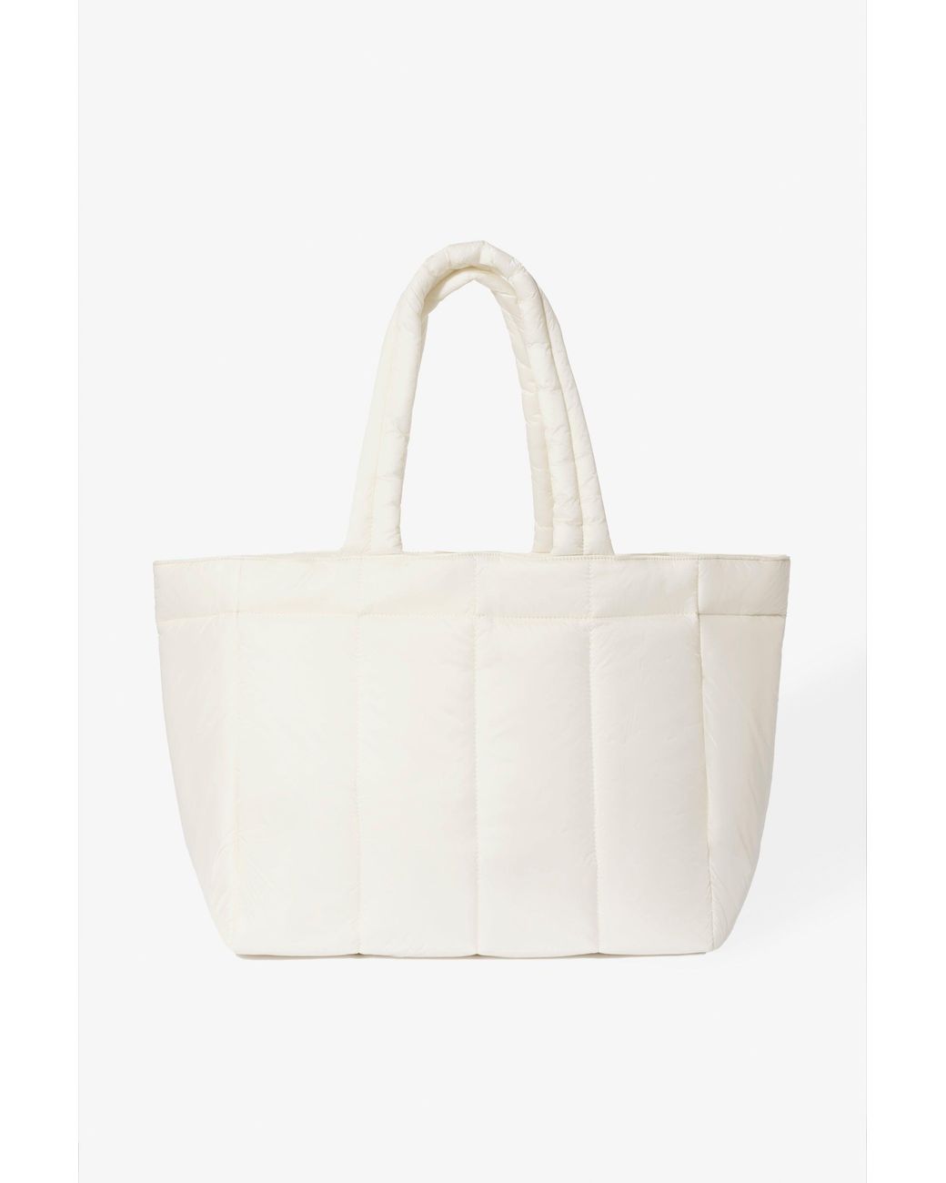 BO+TEE White Waterproof Puffer Tote Bag