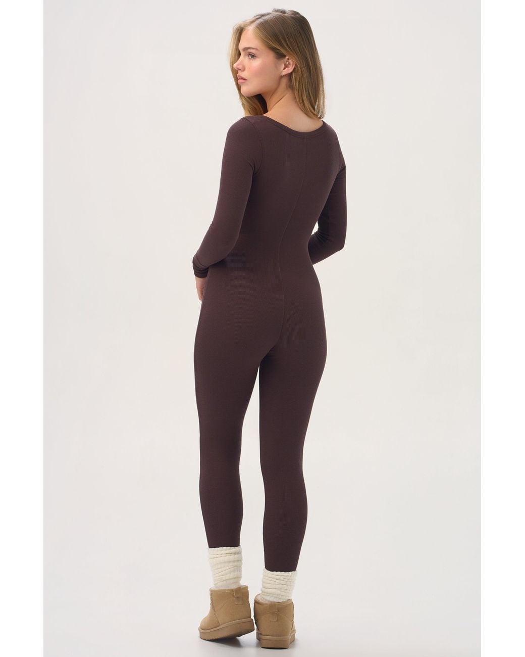 BO+TEE Brown Buttercloud 7/8 Jumpsuit