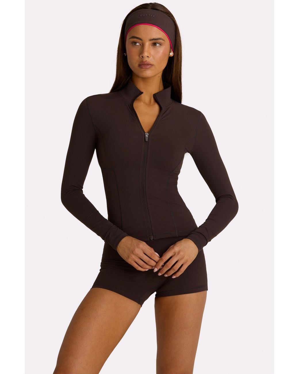 BO+TEE Brown Soft Active Zip-Up Jacket