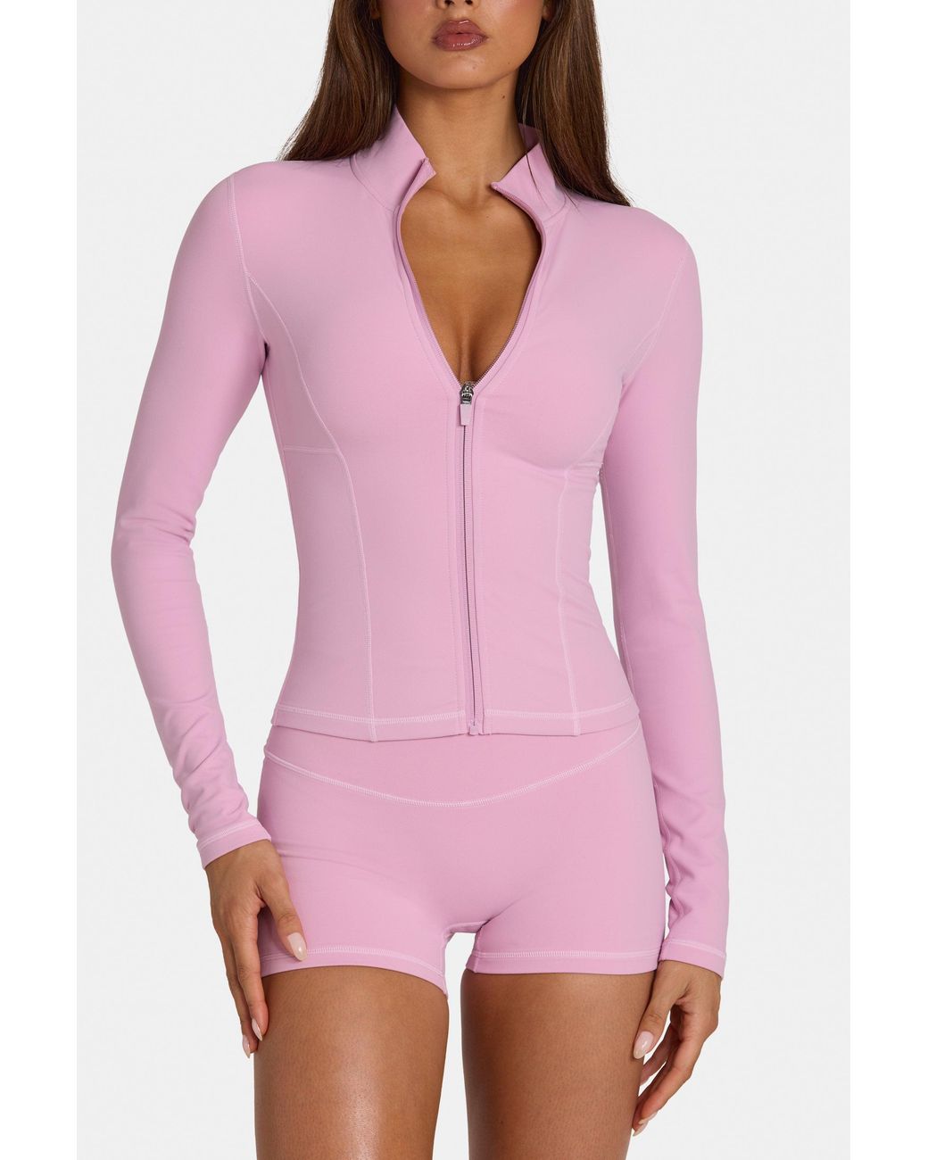 BO+TEE Pink Soft Active Zip-Up Jacket