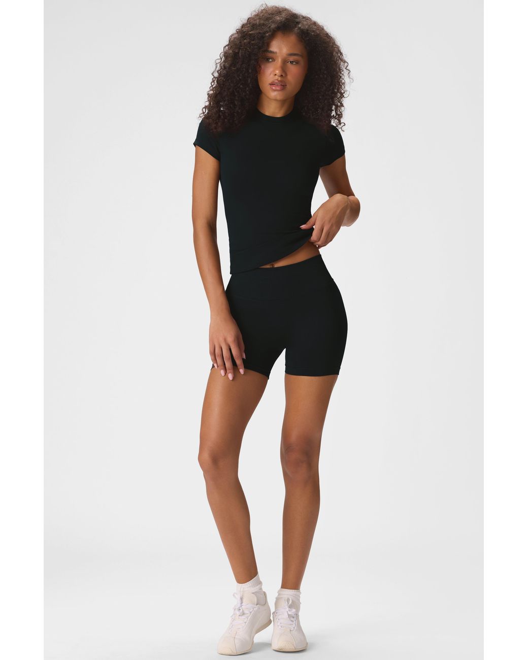 BO+TEE Black Soft Active Short Sleeve Top