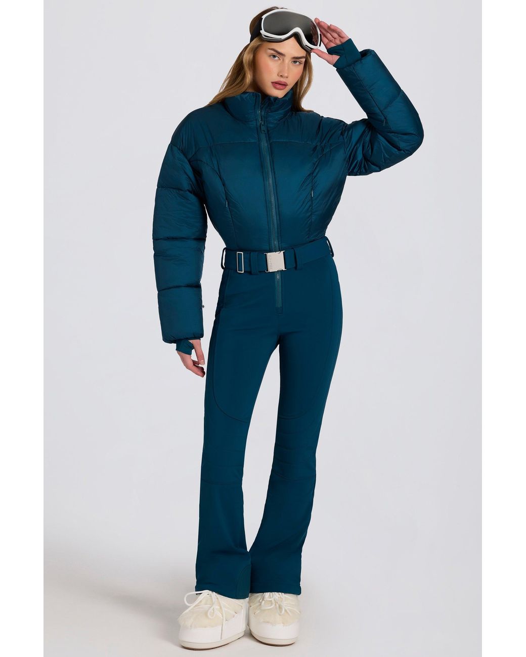 BO+TEE Blue Waterproof Padded Belted Ski Suit