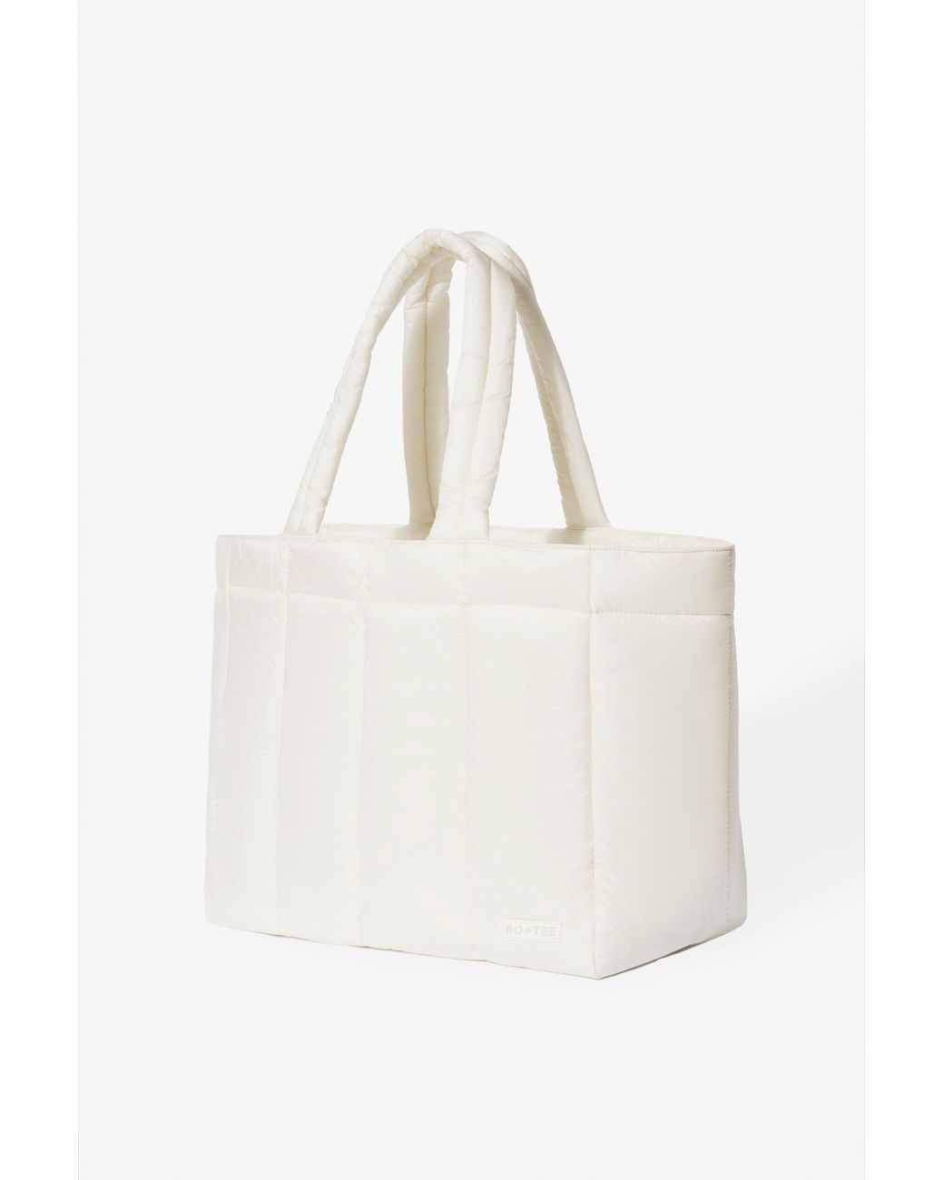 BO+TEE White Waterproof Puffer Tote Bag