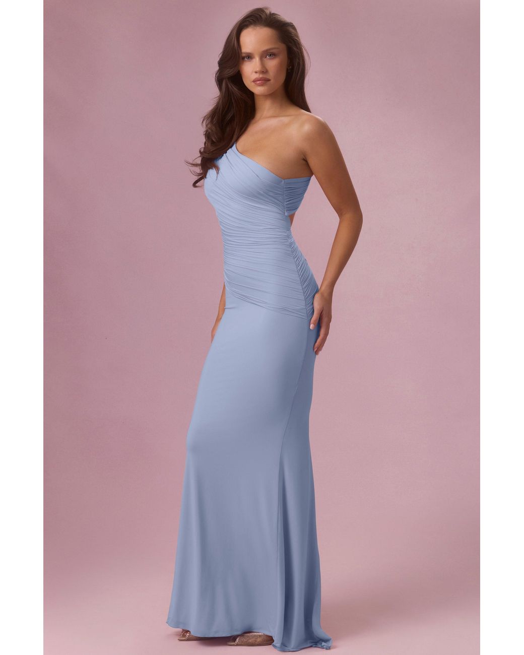 Oh Polly Blue Jersey Bridesmaid Dress