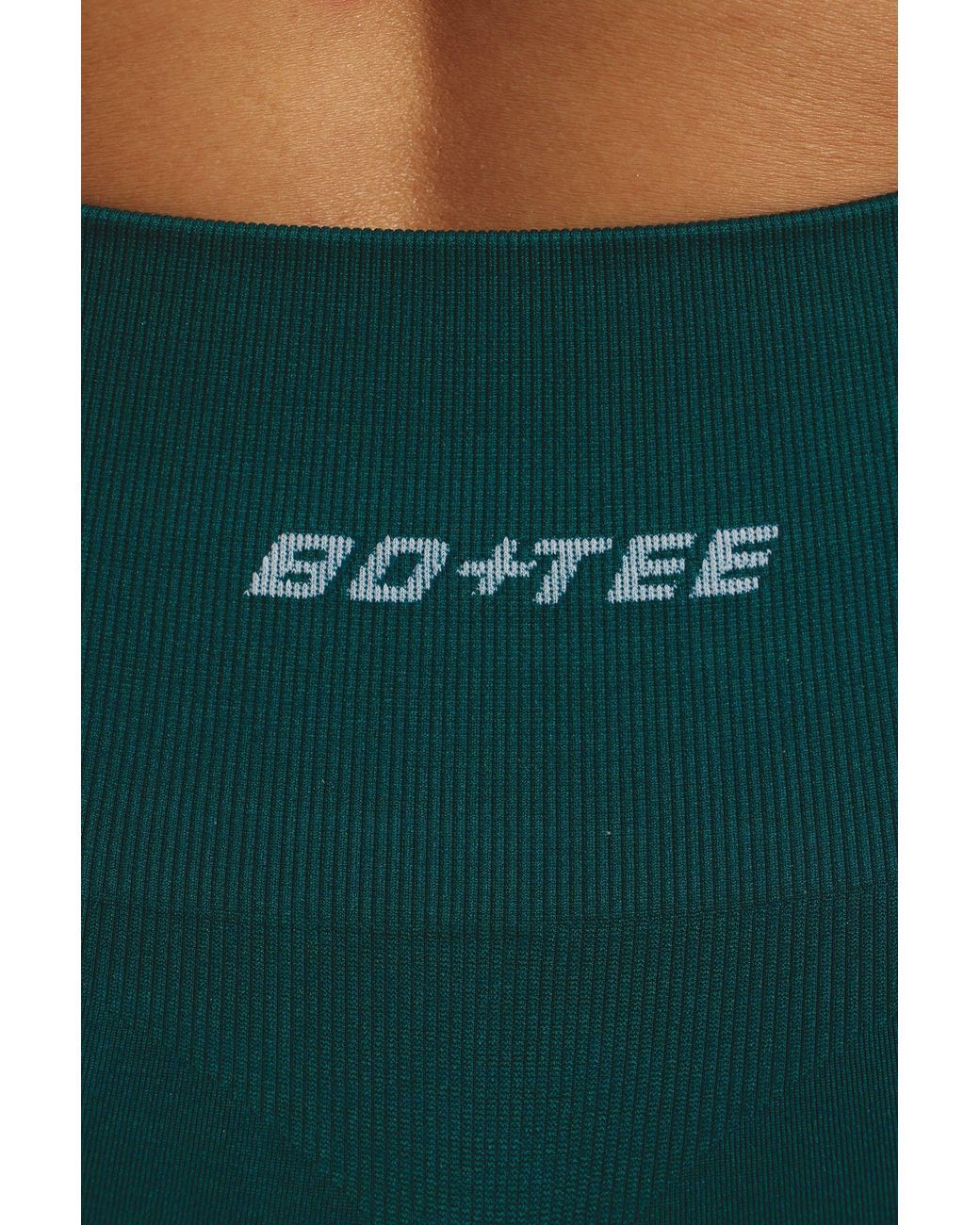 BO+TEE Green High Waist Define Luxe Mini Shorts