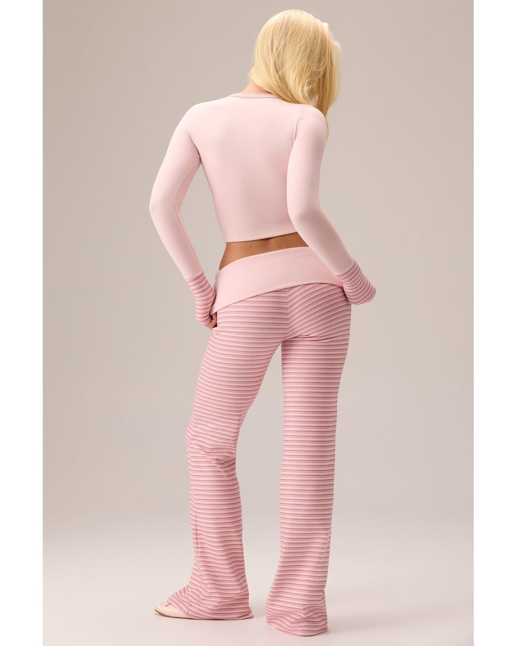 BO+TEE Pink Plush Jersey Long-Sleeve Top