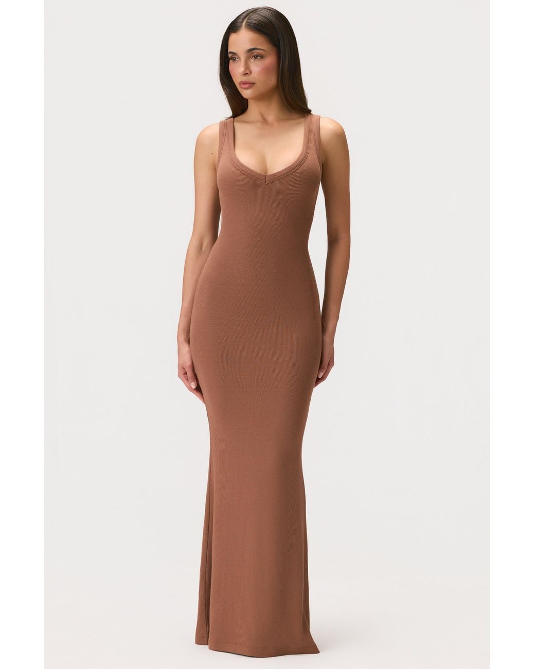 BO+TEE Brown Buttercloud Maxi Dress