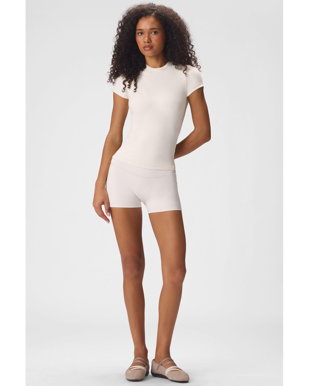 BO+TEE White Soft Active Short Sleeve Top