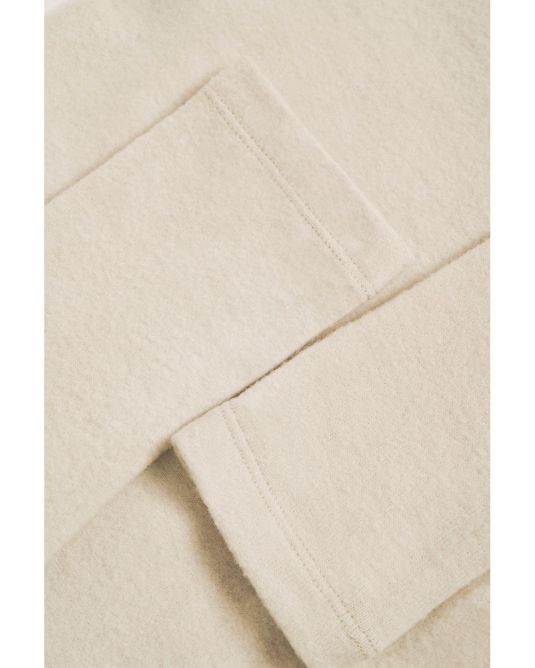 BO+TEE White Brushed Jersey V-Neck Crop Top