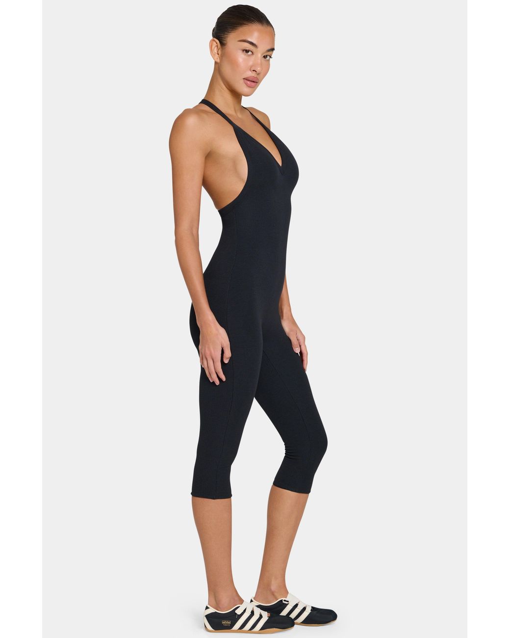 BO+TEE Black Buttercloud Capri Jumpsuit