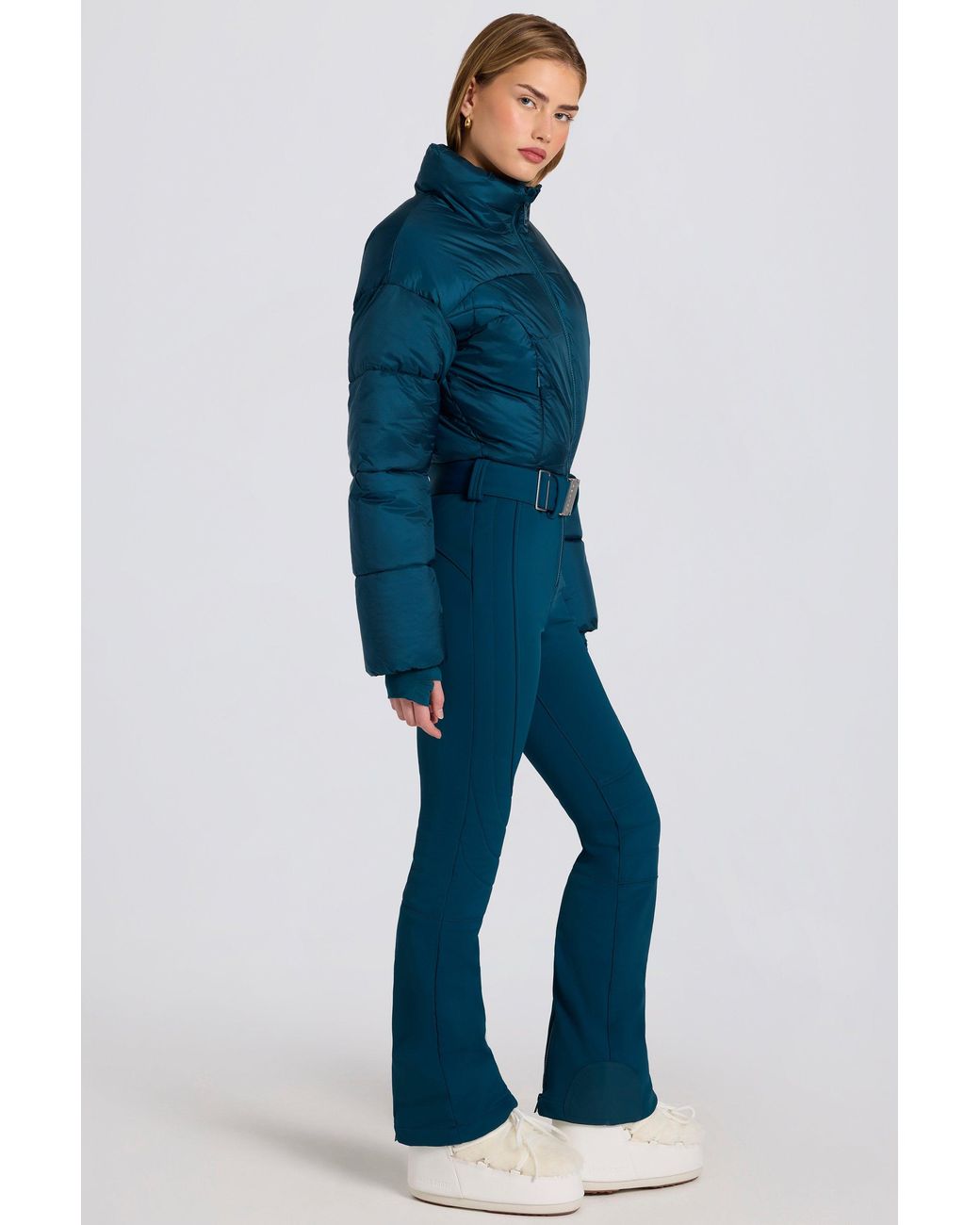 BO+TEE Blue Waterproof Padded Belted Ski Suit