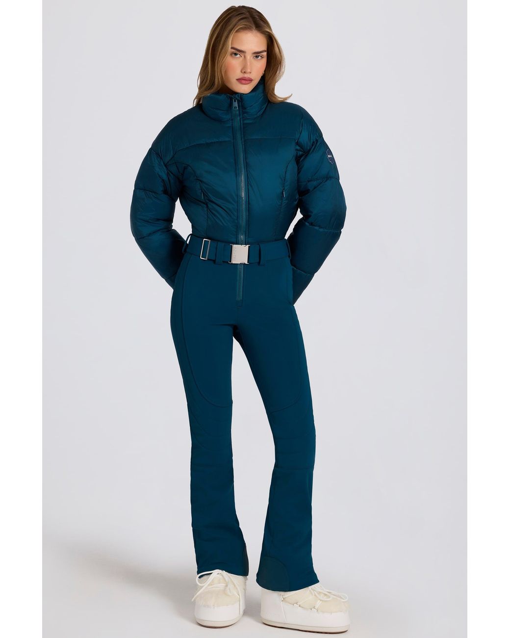 BO+TEE Blue Waterproof Padded Belted Ski Suit