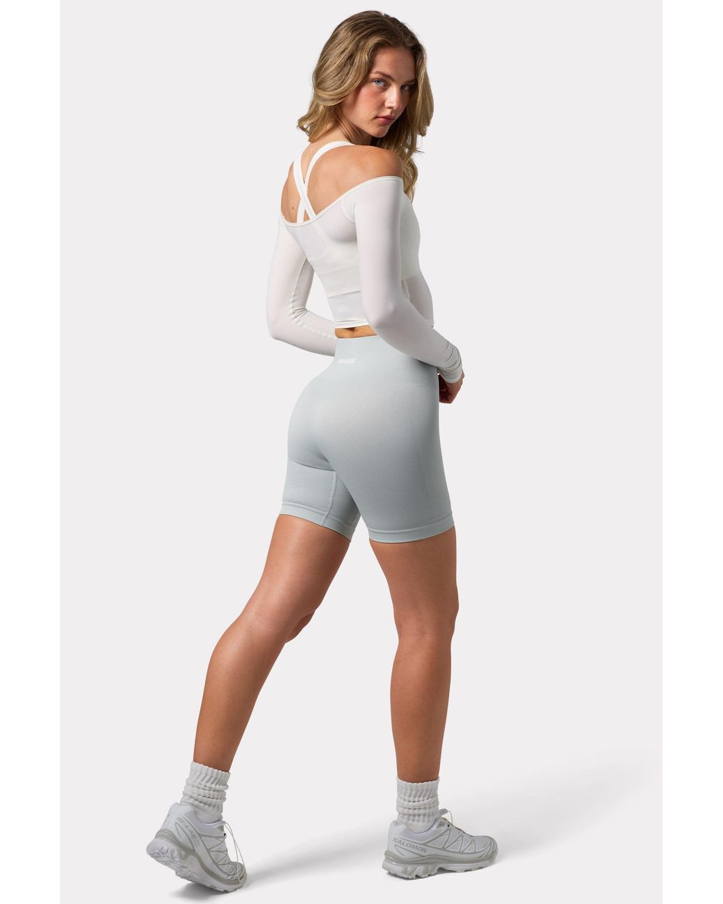 BO+TEE Gray Super Sculpt Seamless Biker Shorts