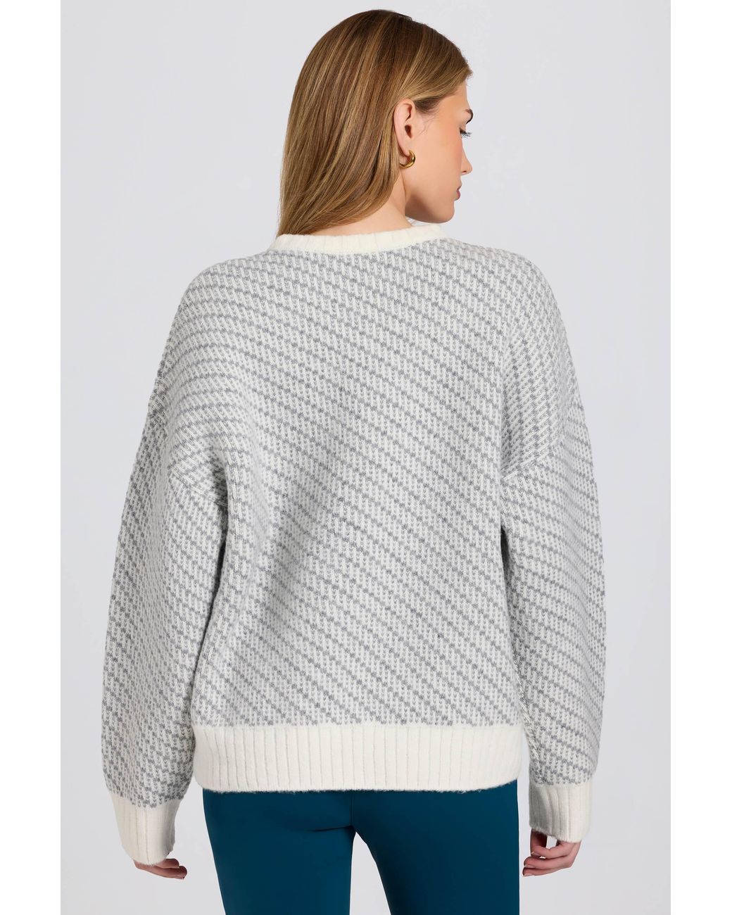 BO+TEE White Knit Logo Oversized Jumper