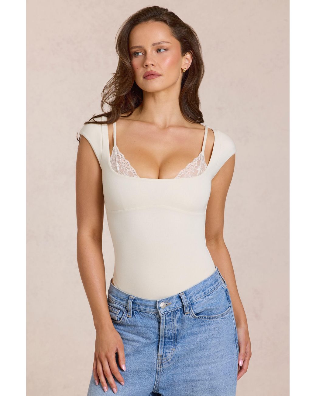 Oh Polly White Modal Bodysuit