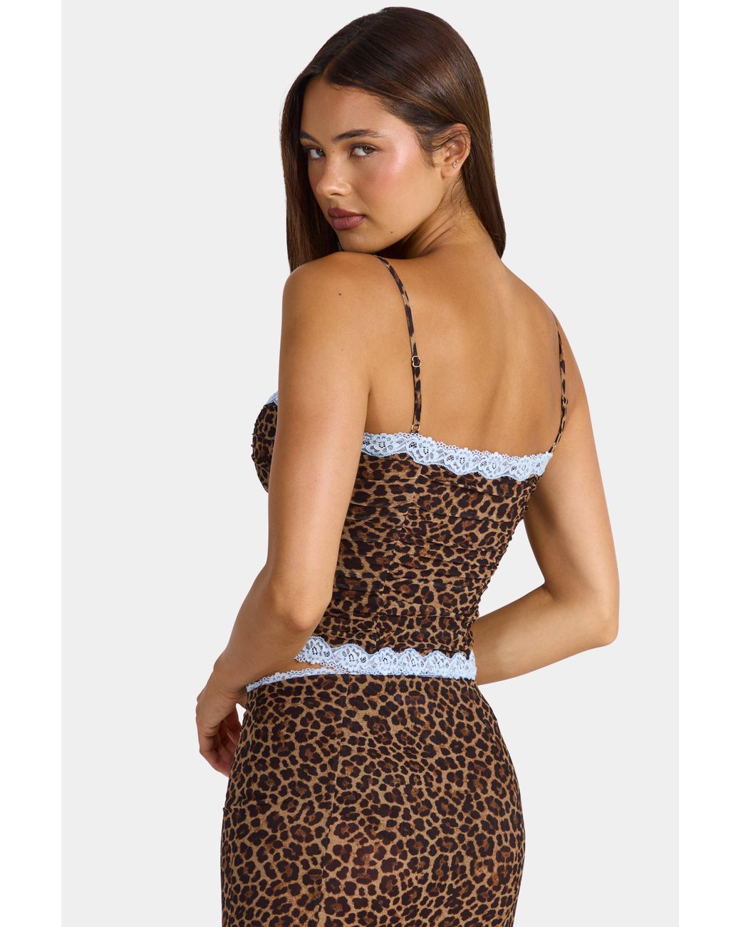 Oh Polly Multicolor Lace-Trim Cami Top