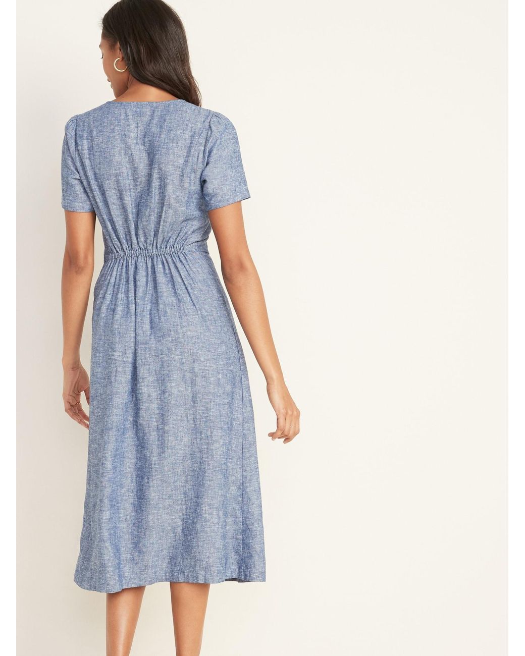 old navy button dress