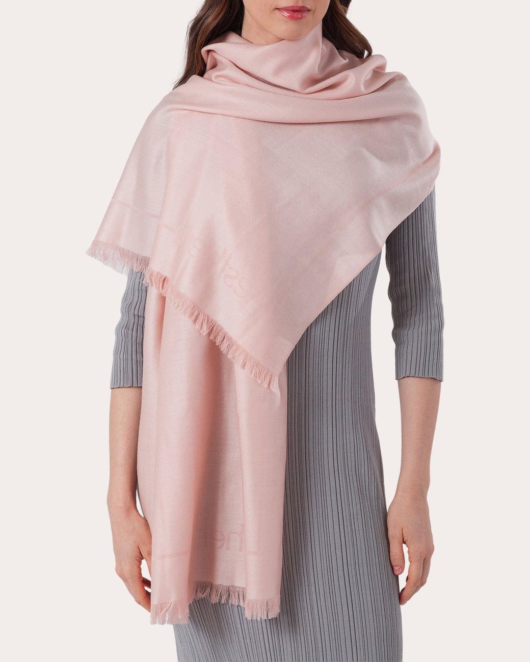 Esterah Pink Wool Scarf