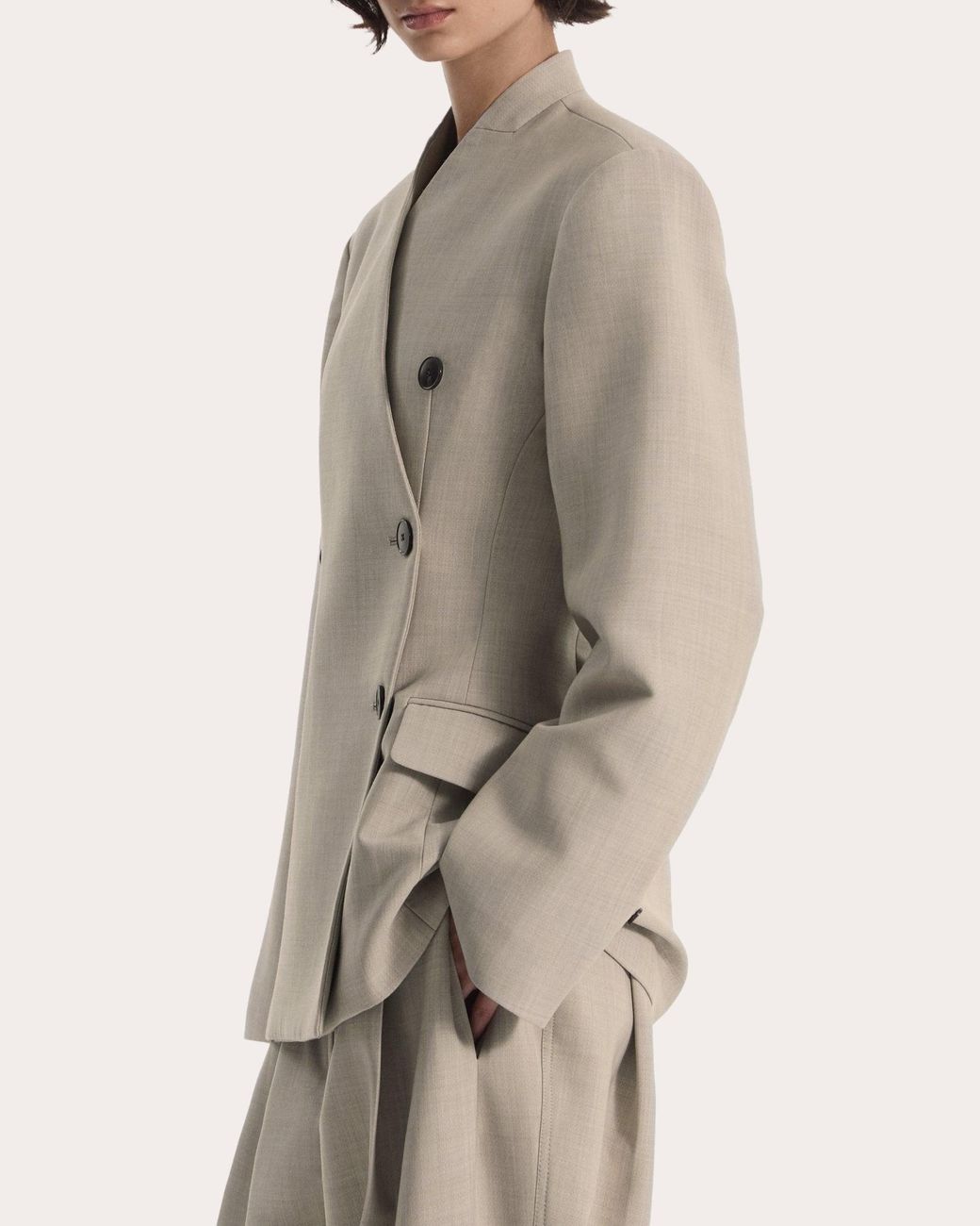 Co. Natural Wool Mélange 'Sllarless Blazer