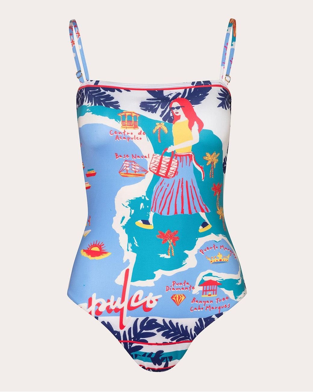 Verde Limon Blue Sumatra Acapulco One-Piece Polyester