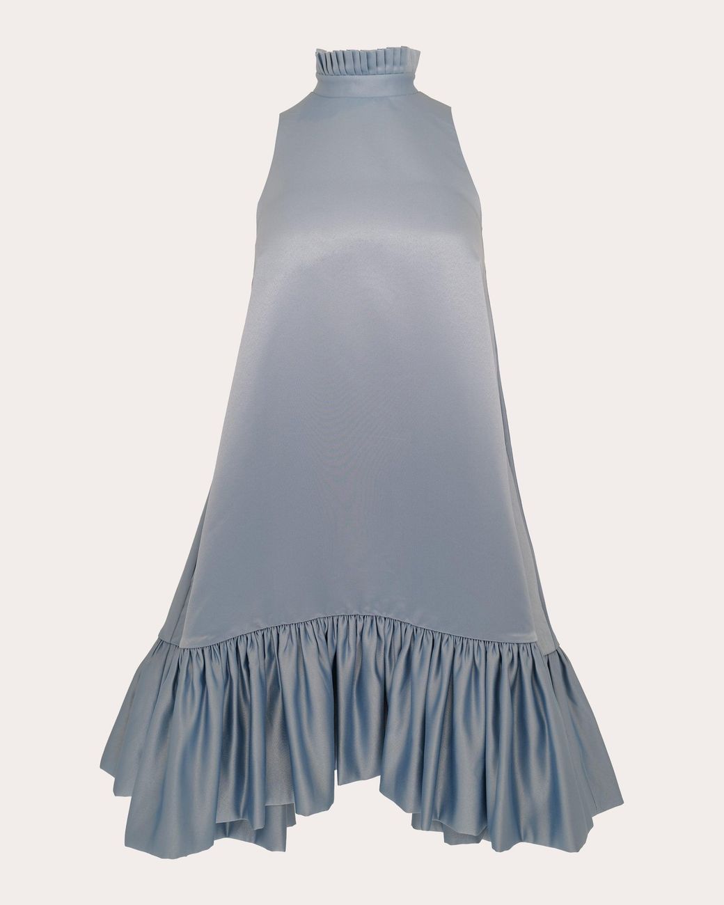Azeeza Alcott Gathered Satin Mini Dress in Blue | Lyst