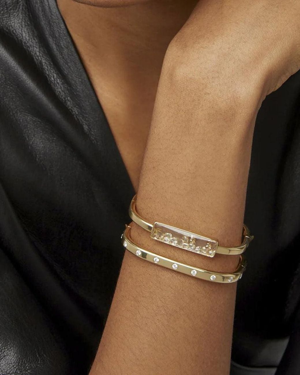Moritz Glik Natural Diamond & 18K Shaker Bangle