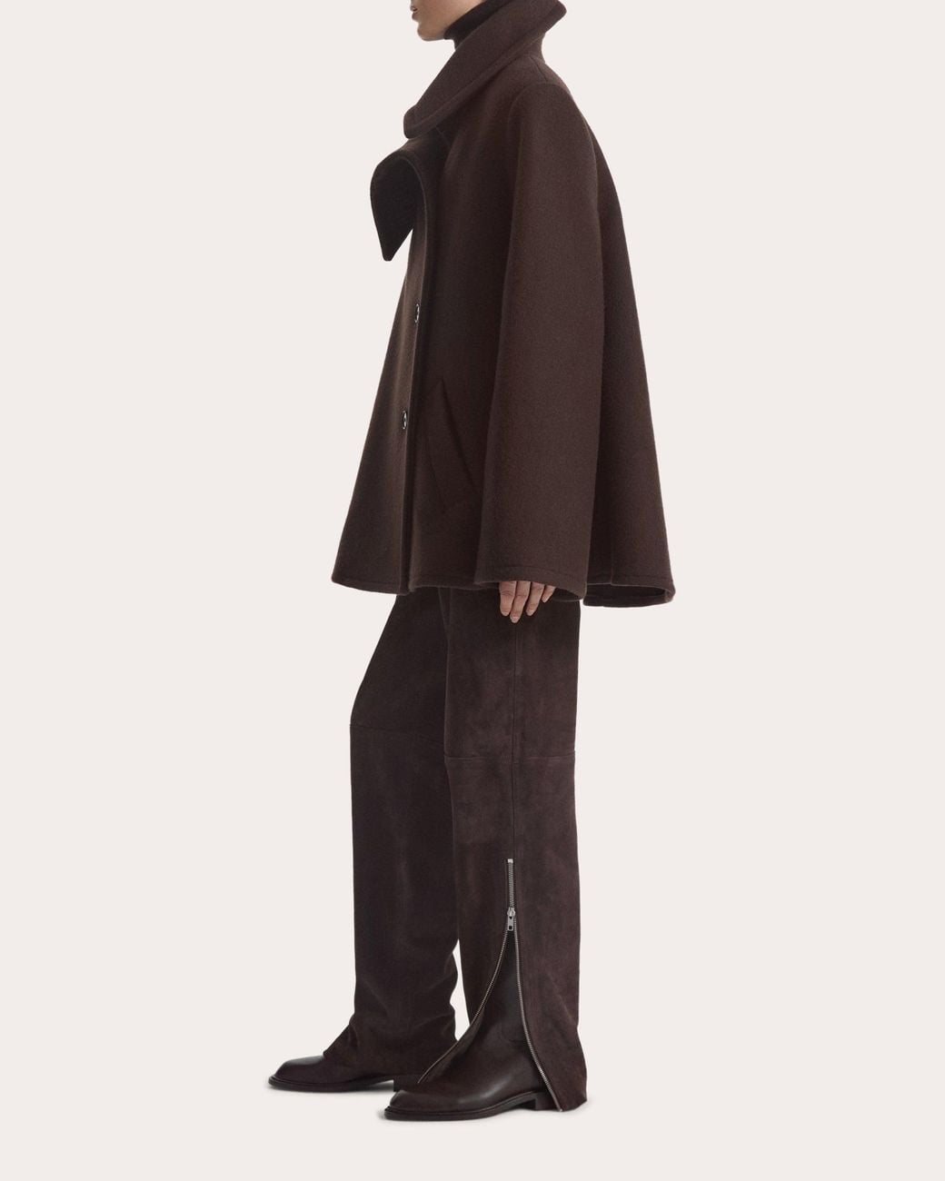 Co. Brown Wool Draped 'Sllar Swing 'Sat