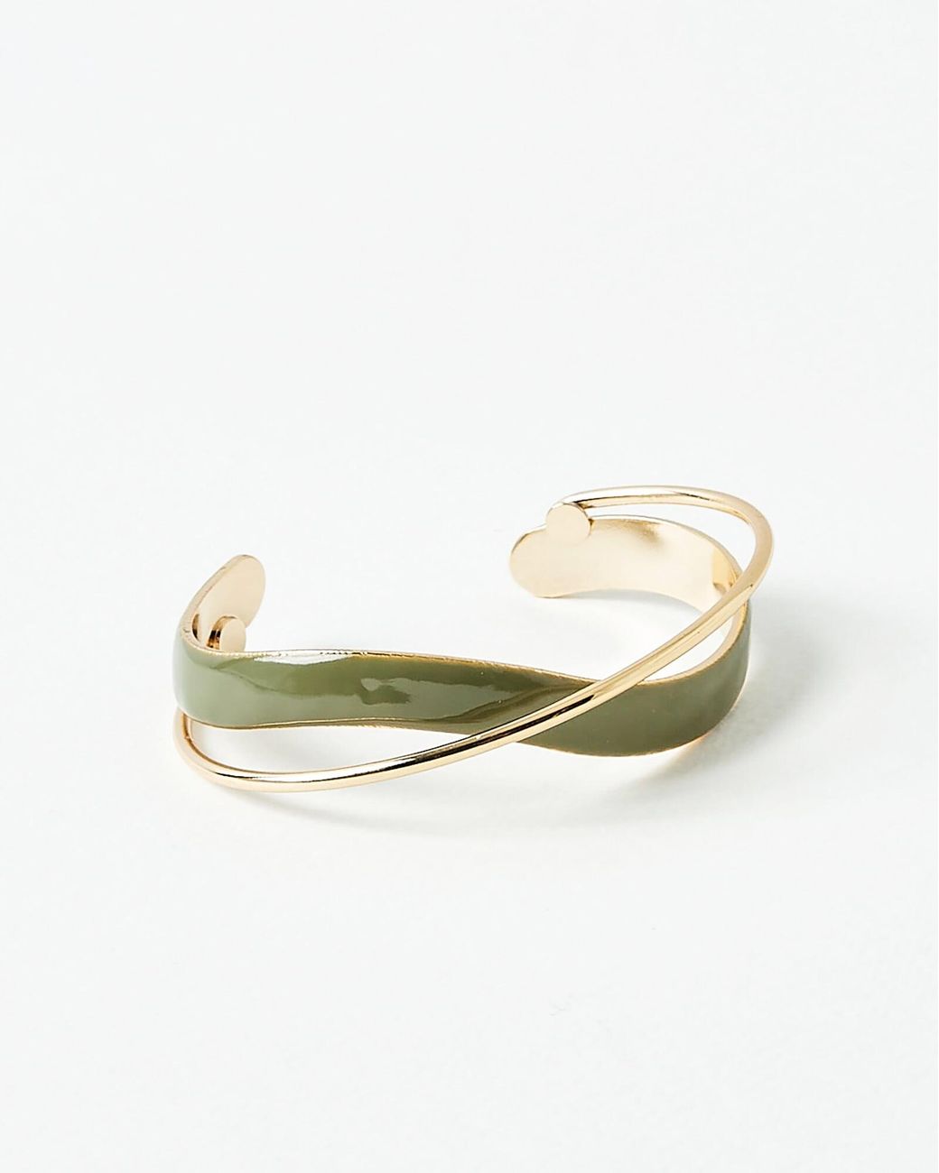 Oliver Bonas Green Christie Twist Bangle