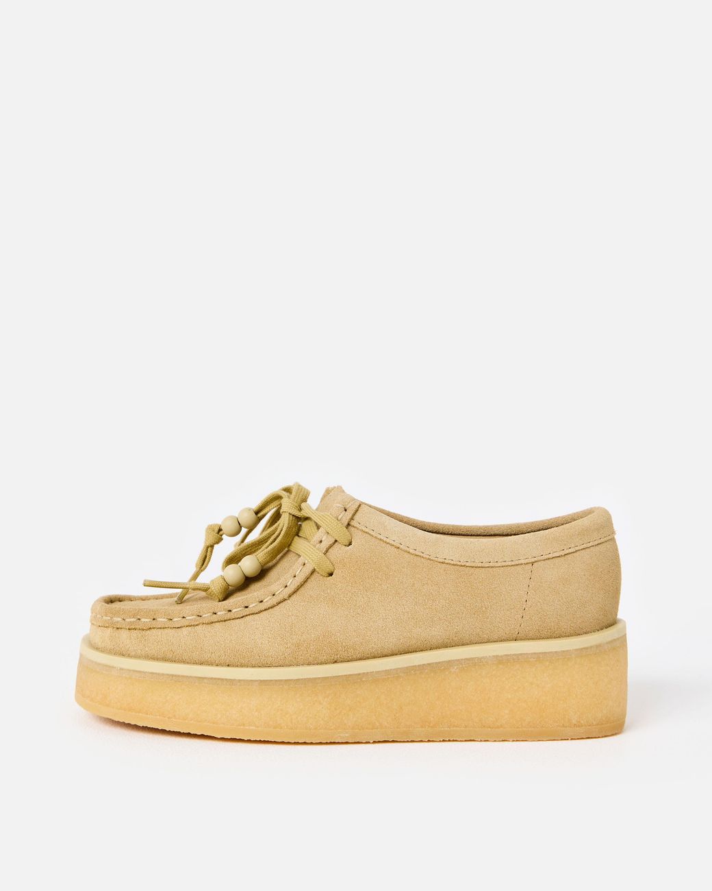 Clarks Natural Wallacraft Bey Maple Suede Shoes, Size 3