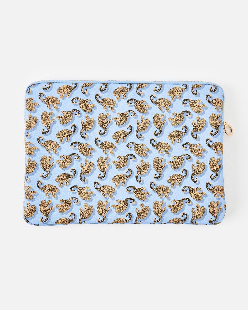 Oliver Bonas Blue Snow Leopard Laptop Case