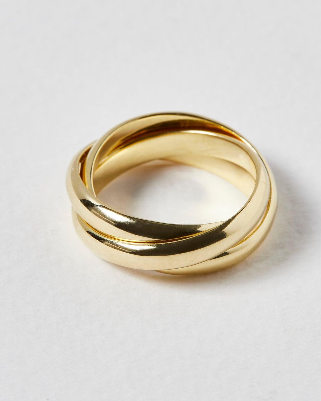 Oliver Bonas Metallic Bridget Interlinked Statement Ring, Size 50