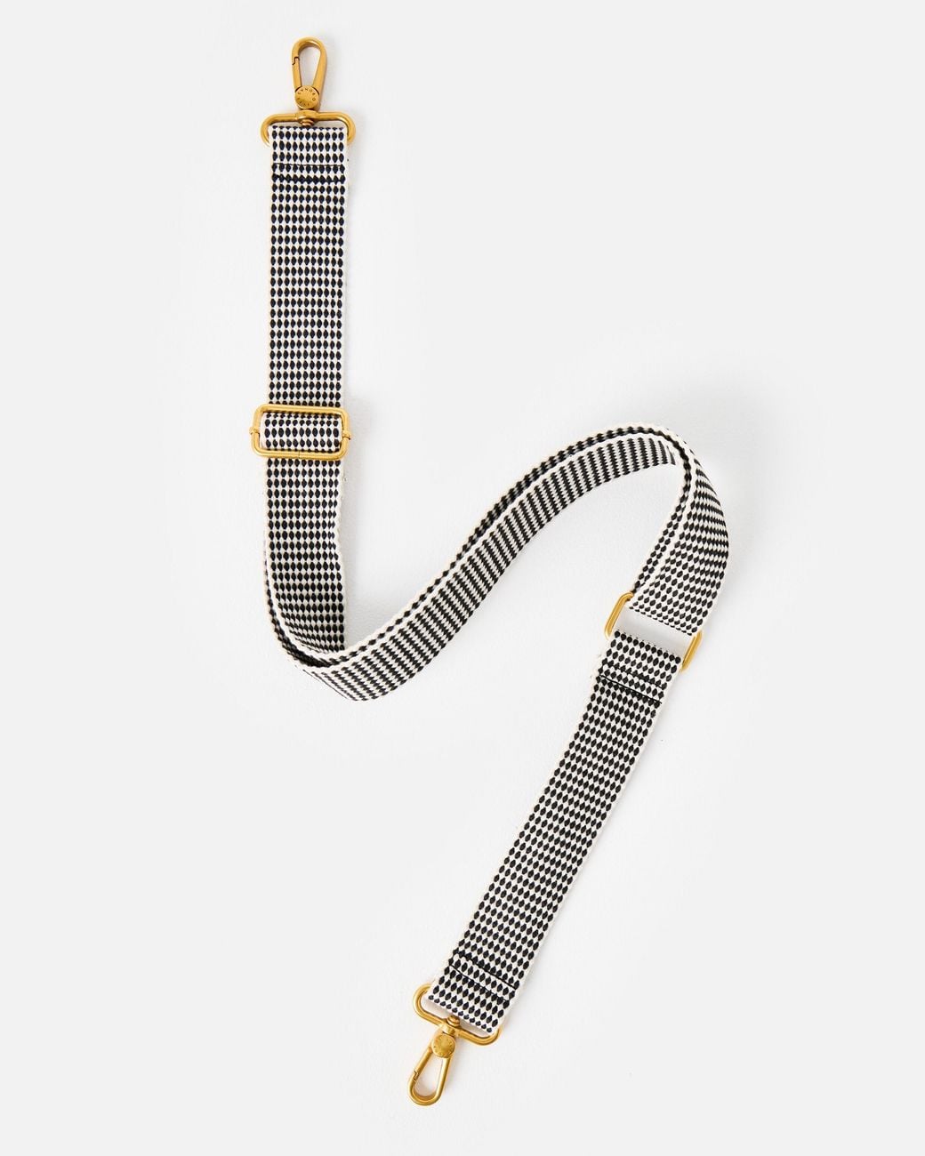 Oliver Bonas Metallic & White Crossbody Bag Strap