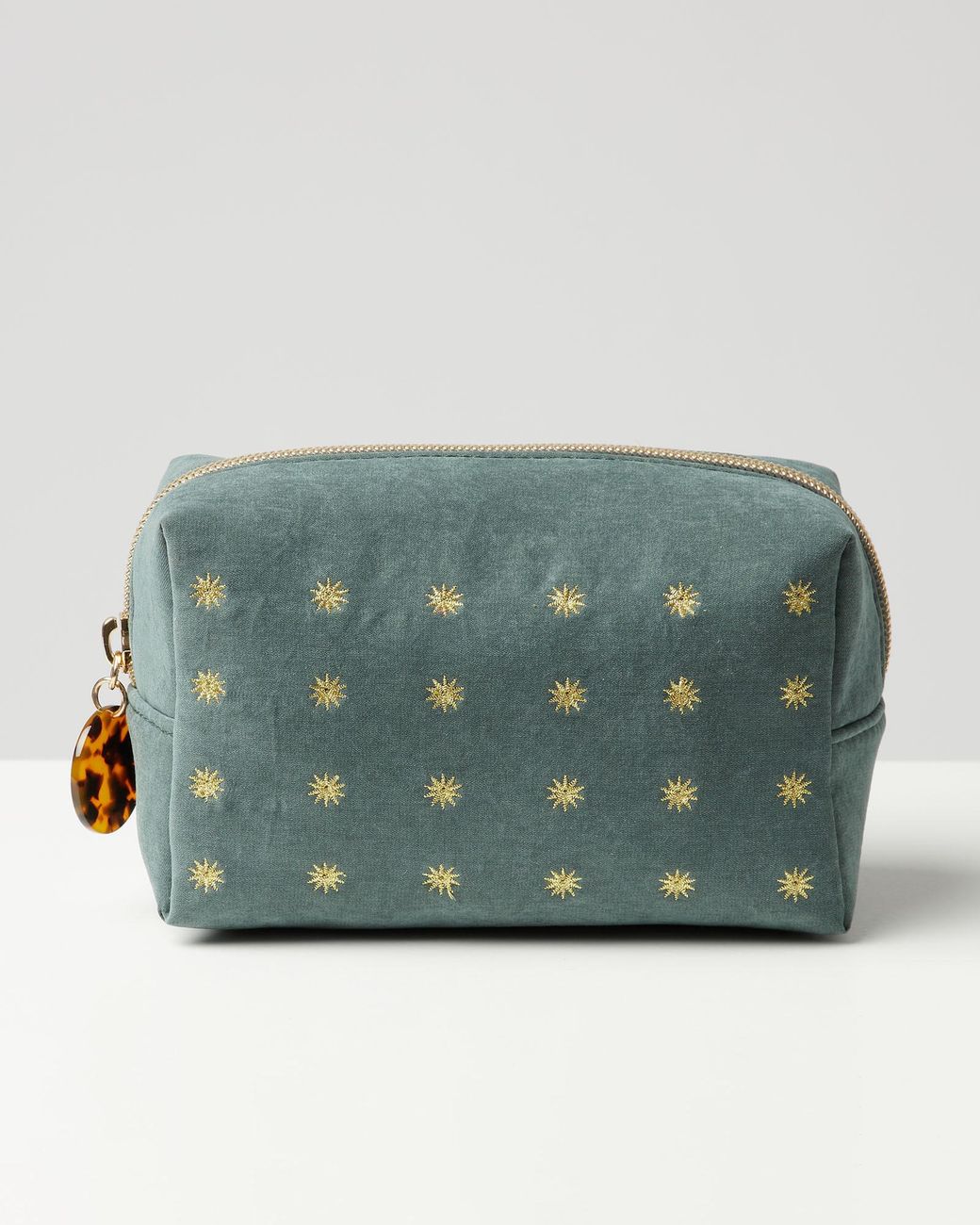 Oliver Bonas Embroidered Stars Sage Green Makeup Bag Small Lyst
