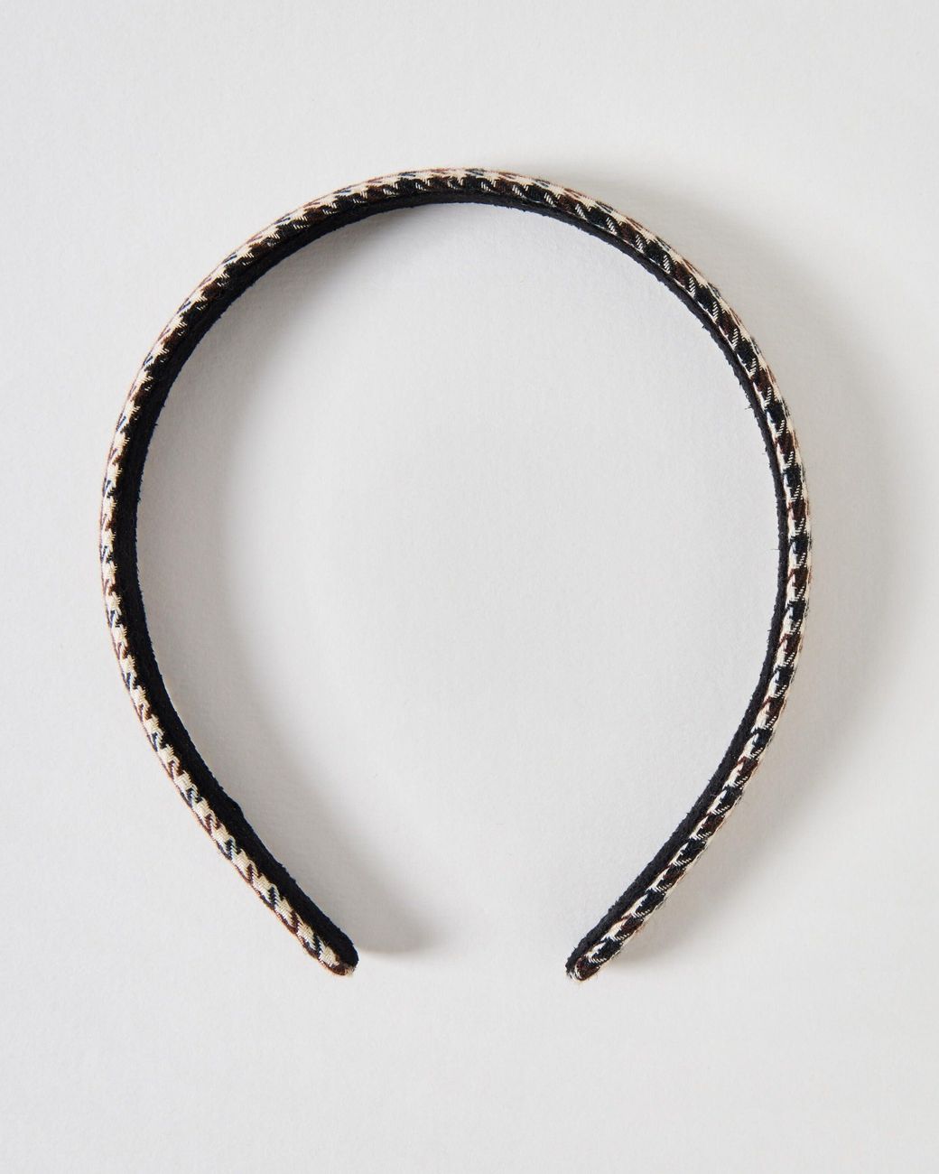 Oliver Bonas Metallic Ember & Black Checked Headband