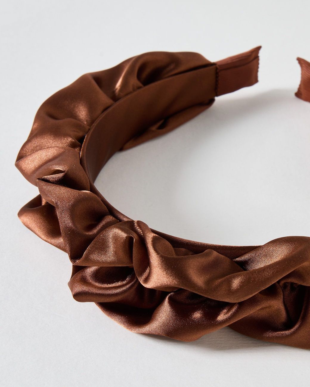 Oliver Bonas Brown Rhia Ruched Headband