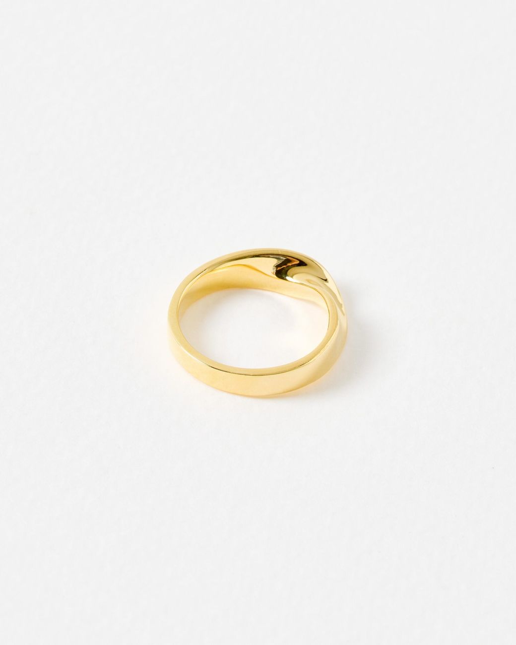 Oliver Bonas White Naia Twist Ring, Size 50