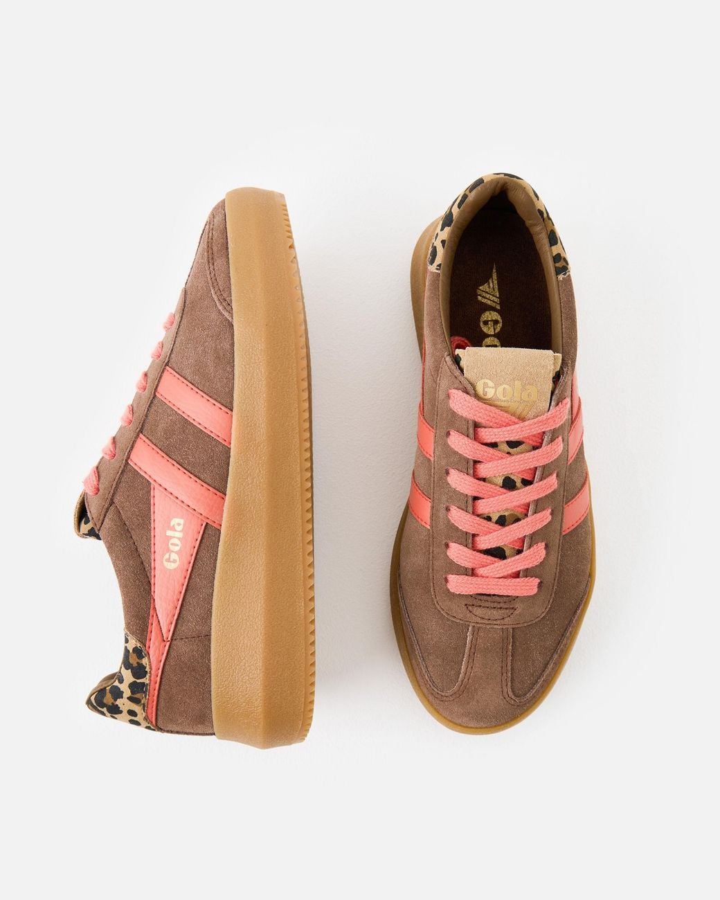 Gola Orange X Ob Exclusive Athena & Coral Pink Trainers, Size 3
