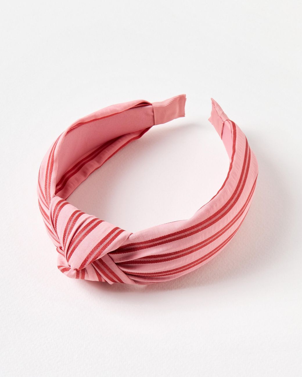 Oliver Bonas Pink Luna Striped Knot Headband
