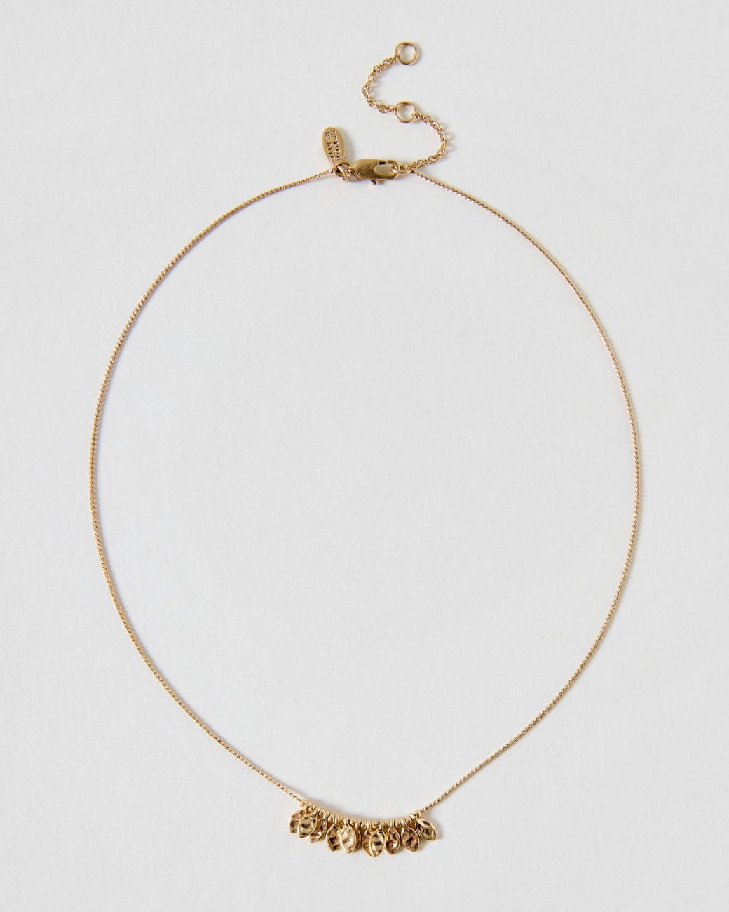 Oliver Bonas Metallic Mae Tone Cluster Charm Necklace