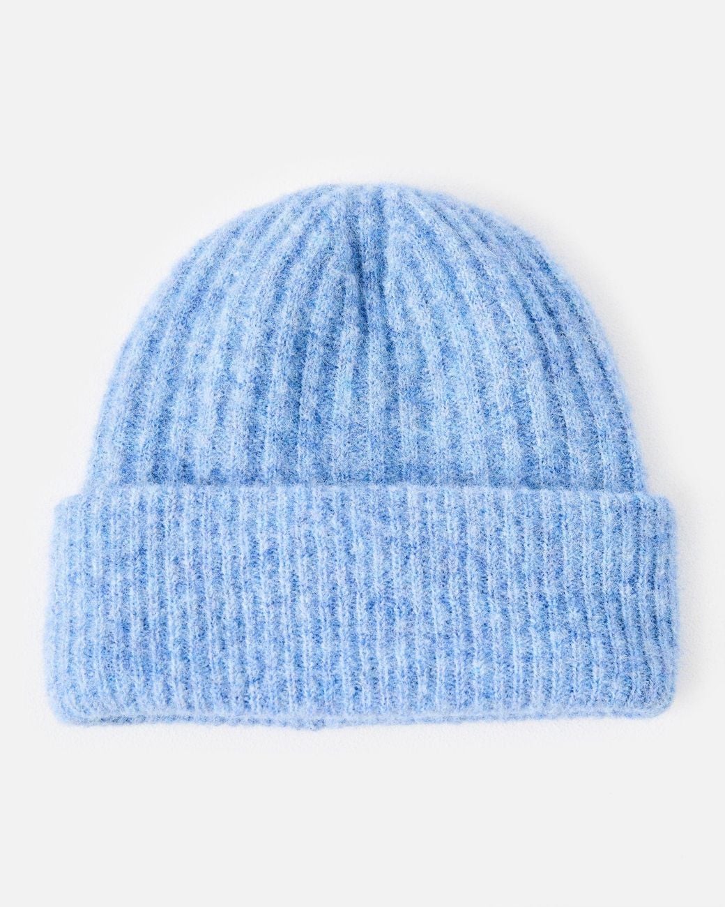 Oliver Bonas Blue Ribbed Knitted Beanie Hat