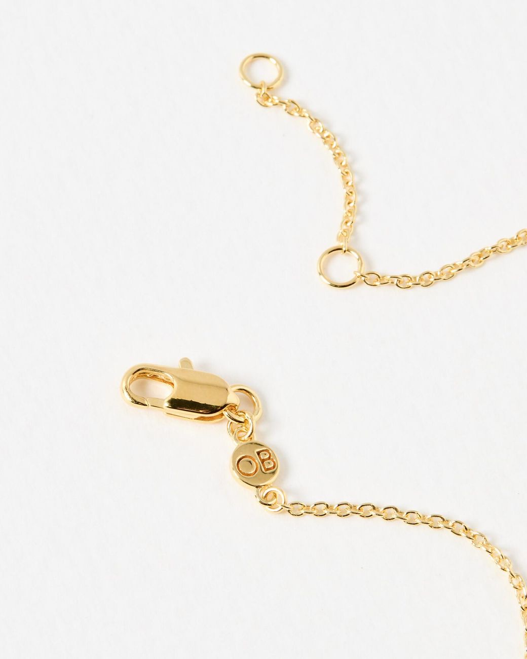 Oliver Bonas White Triple Heart Chain Necklace