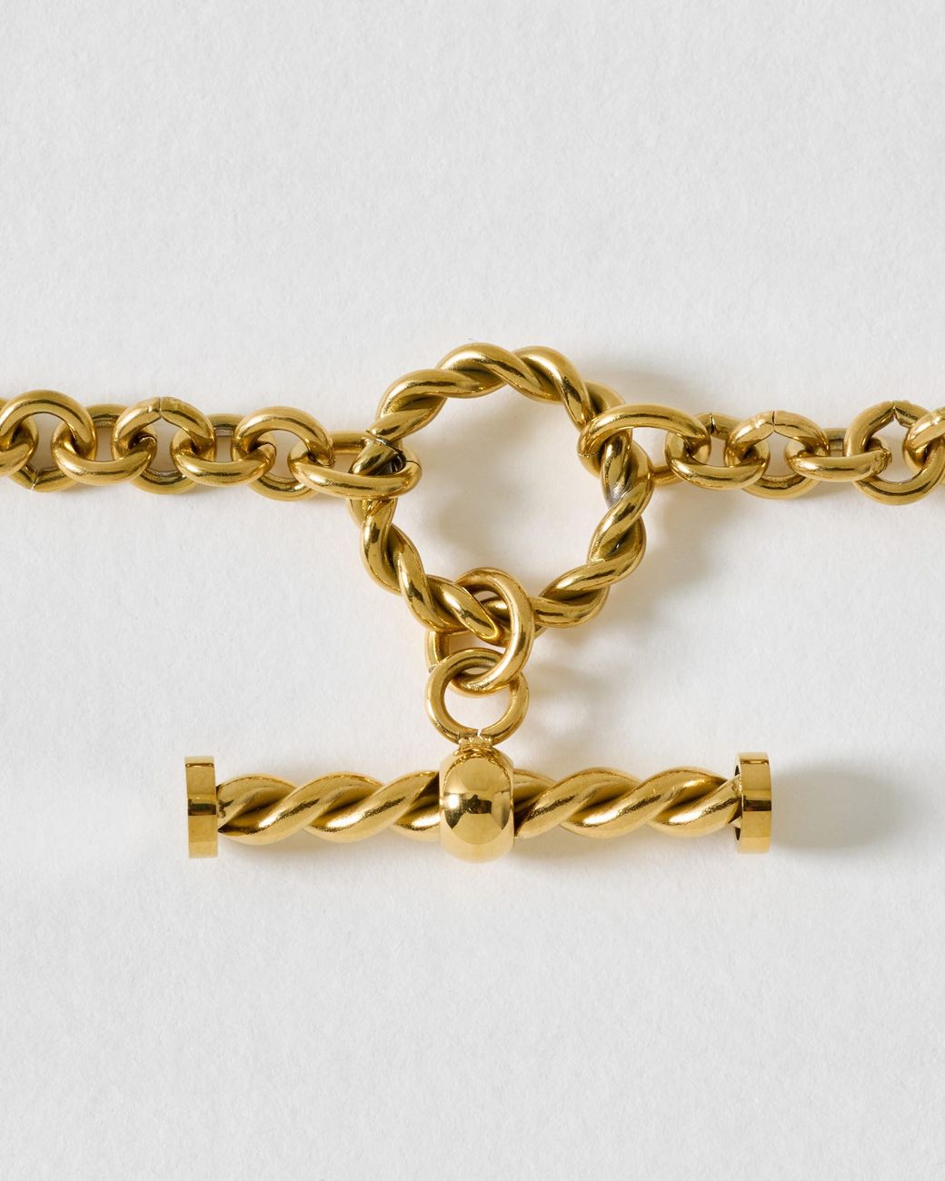 Oliver Bonas Metallic Tasha Tone Waterproof Textured T Bar Charm Bracelet