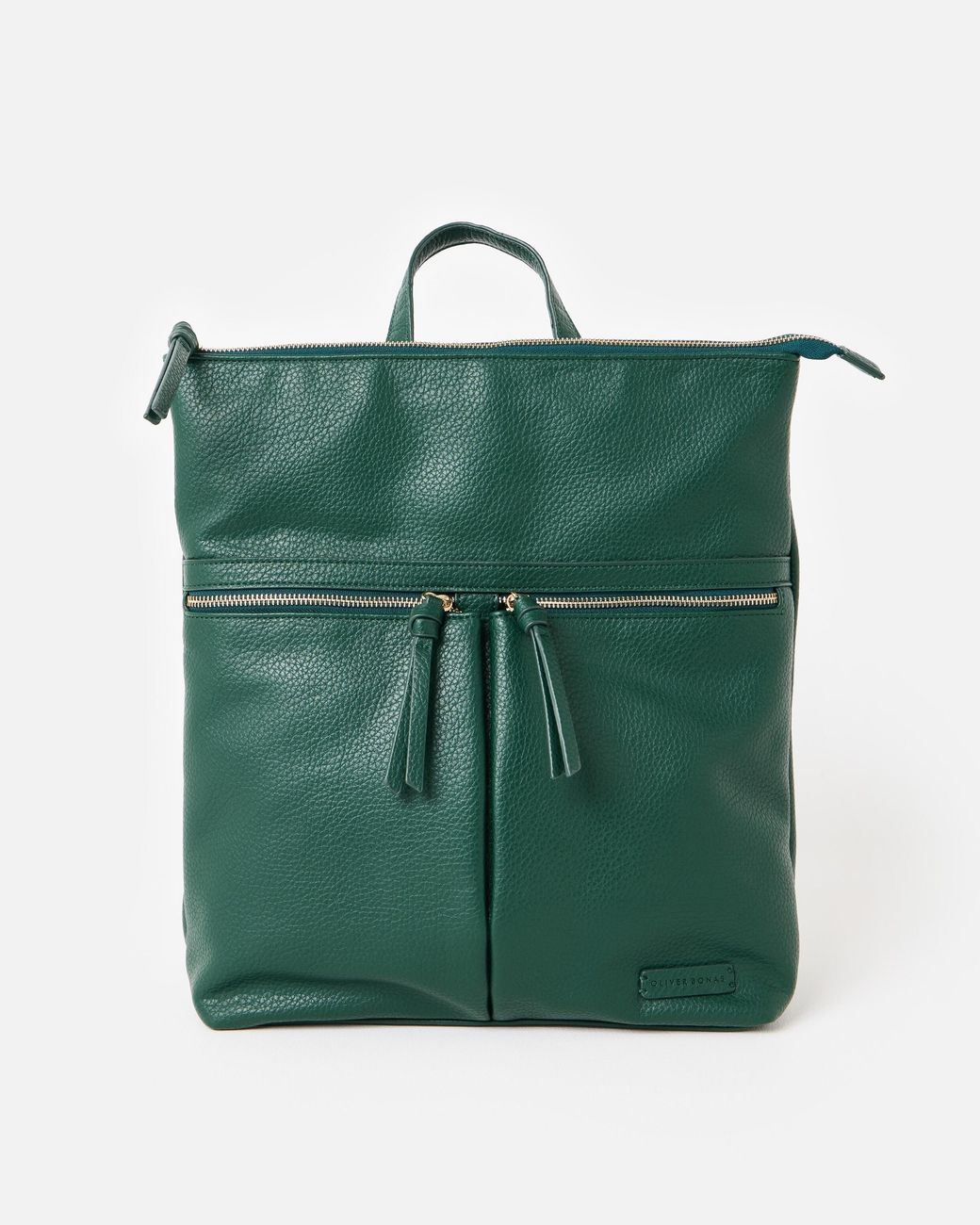 Oliver Bonas Green Anie Forest Medium Multi Pocket Backpack