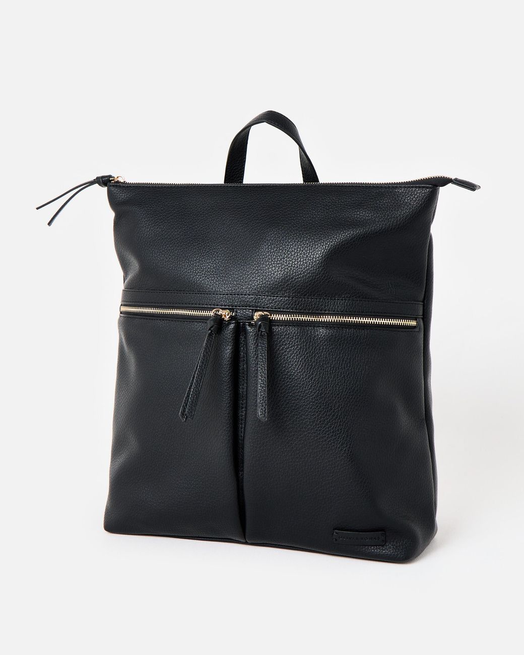 Oliver Bonas Black Anie Large Multi Pocket Backpack