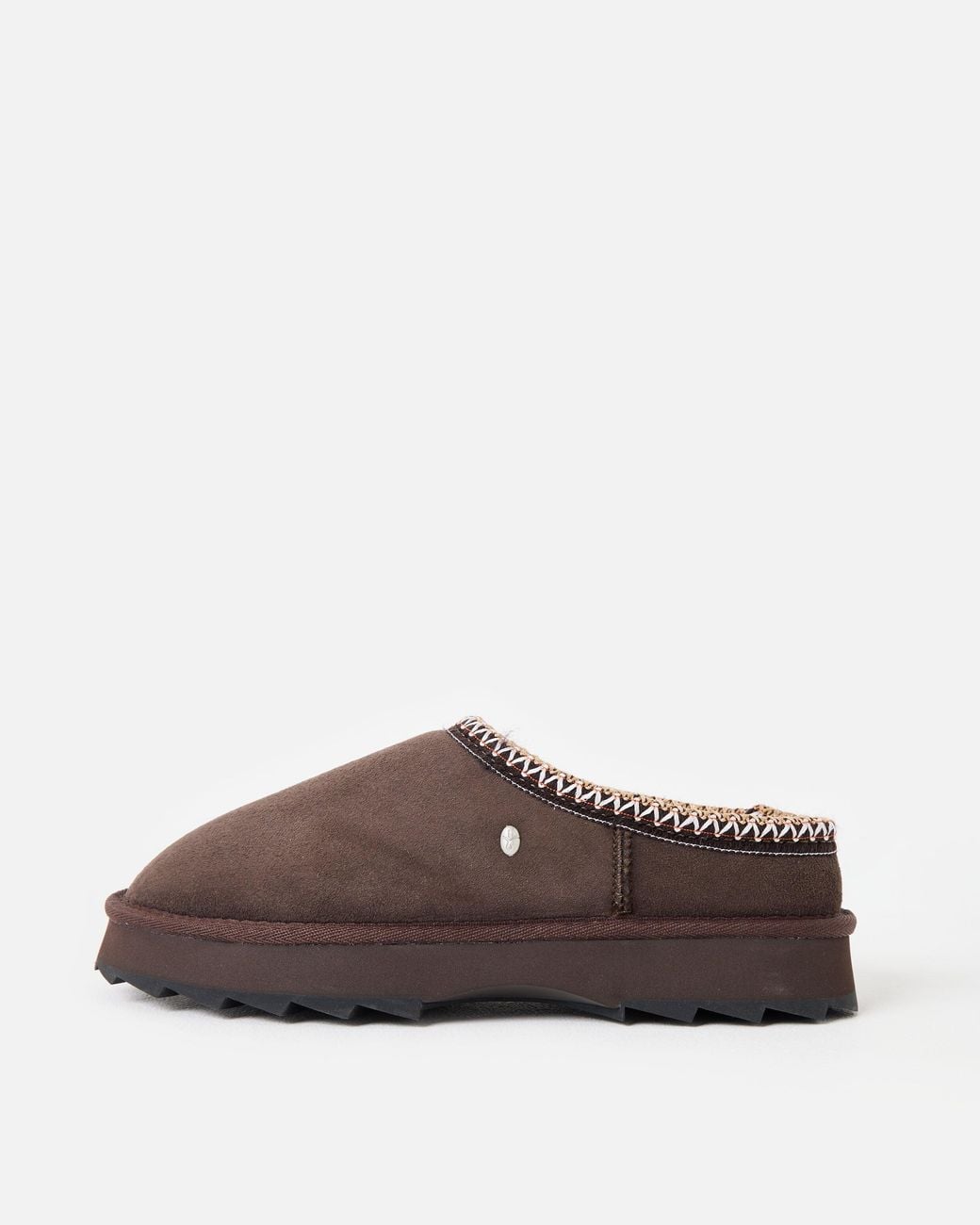 EMU Brown Sharky Scuff Chocolate Sheepskin Mules, Size 3