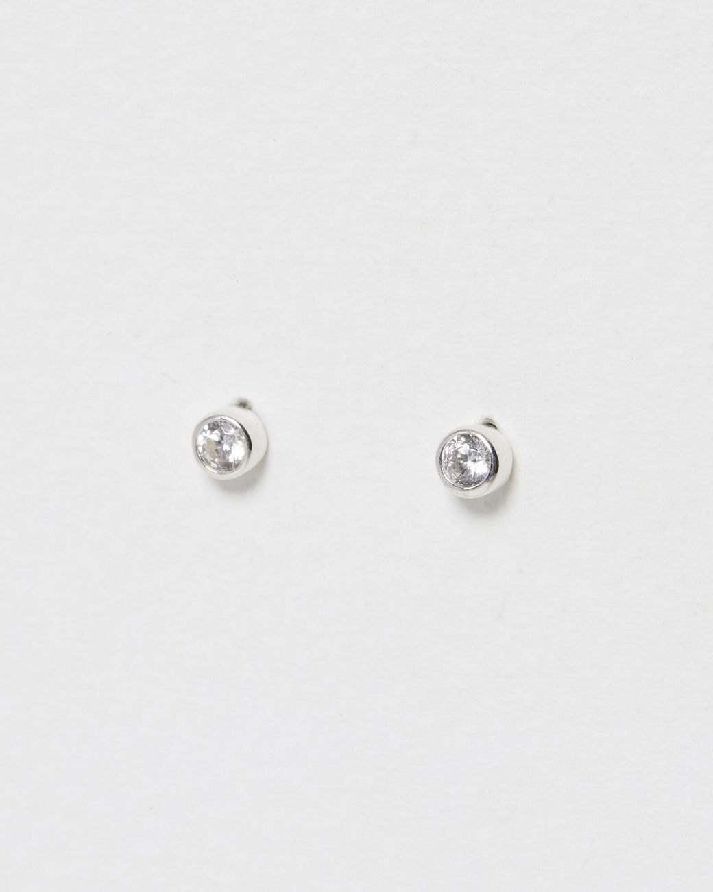 Oliver Bonas Multicolor Abigail Silver Stud Earrings