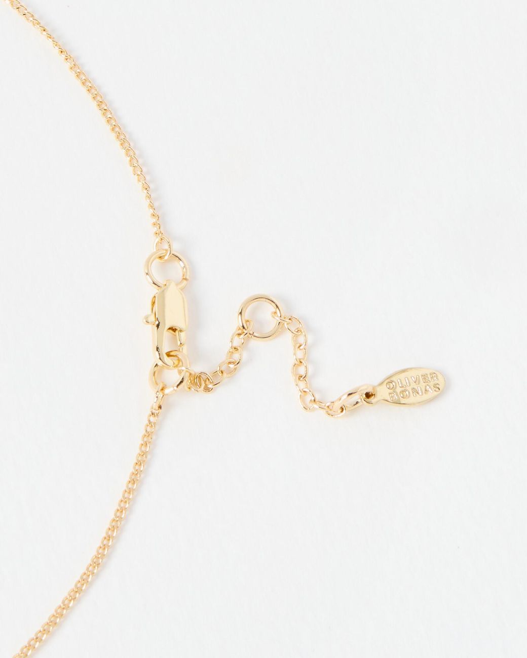 Oliver Bonas White Zabel Tone Pebble Pendant Necklace