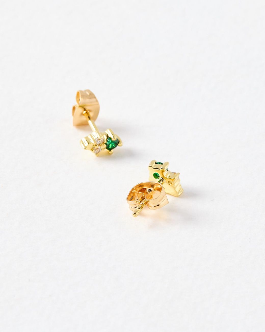 Oliver Bonas Blue Cara Stone Cluster Stud Earrings