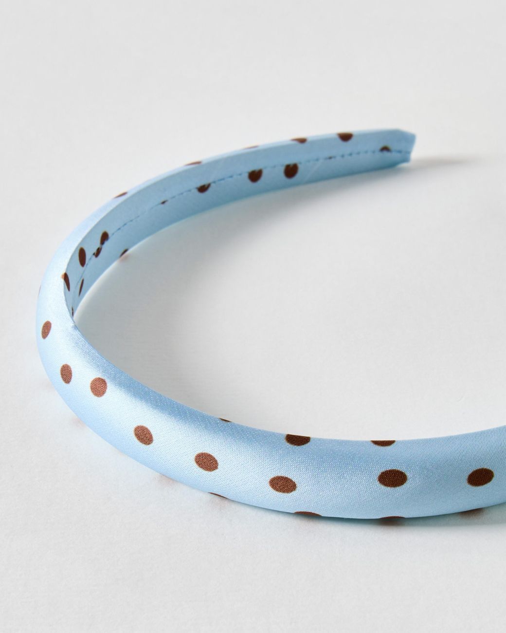 Oliver Bonas Blue Daisy Polka Dot Puffy Headband